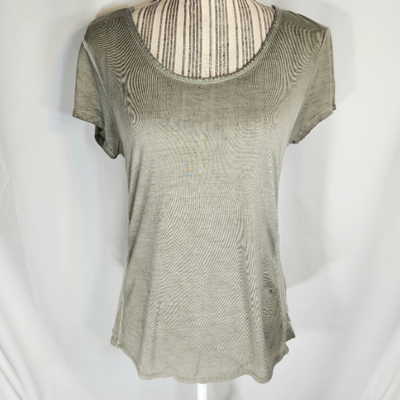 Crosby Grey Cap Sleeve Top w/ Sequin Side Panels Size Small - Picture 1 of 6